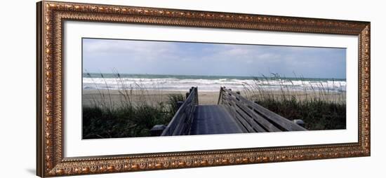 Boardwalk on the Beach, Nokomis, Sarasota County, Florida, USA-null-Framed Premium Photographic Print