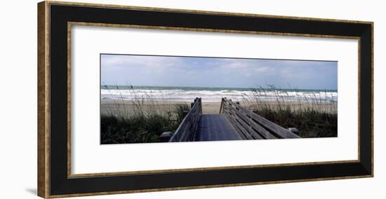 Boardwalk on the Beach, Nokomis, Sarasota County, Florida, USA-null-Framed Photographic Print