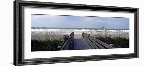 Boardwalk on the Beach, Nokomis, Sarasota County, Florida, USA-null-Framed Photographic Print