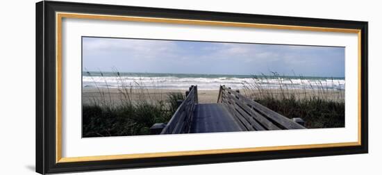 Boardwalk on the Beach, Nokomis, Sarasota County, Florida, USA-null-Framed Photographic Print