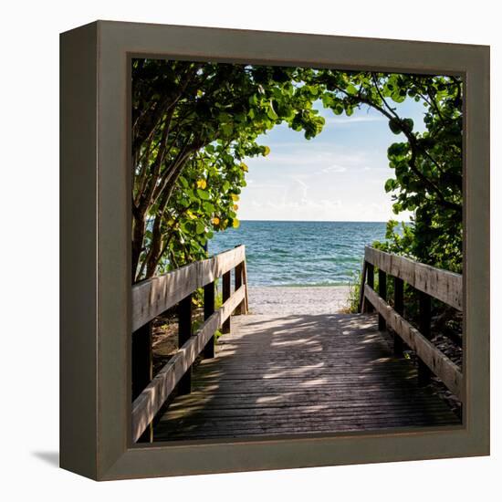 Boardwalk on the Beach-Philippe Hugonnard-Framed Premier Image Canvas