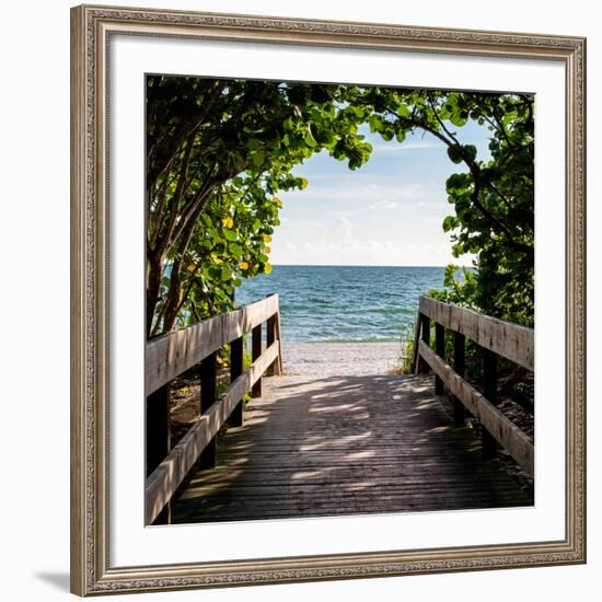 Boardwalk on the Beach-Philippe Hugonnard-Framed Giclee Print