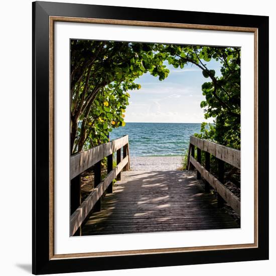 Boardwalk on the Beach-Philippe Hugonnard-Framed Giclee Print