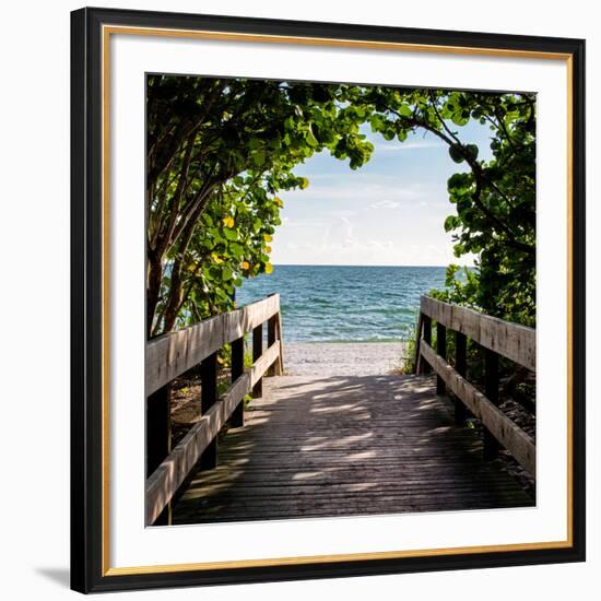 Boardwalk on the Beach-Philippe Hugonnard-Framed Giclee Print