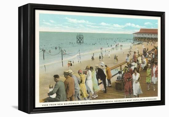 Boardwalk, Savannah Beach, Georgia-null-Framed Stretched Canvas