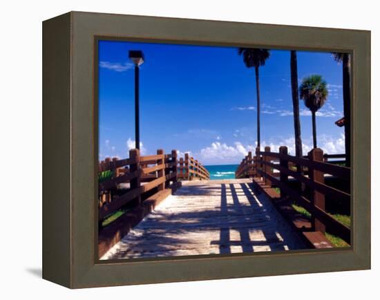 Boardwalk, South Beach, Miami, Florida, USA-Terry Eggers-Framed Premier Image Canvas