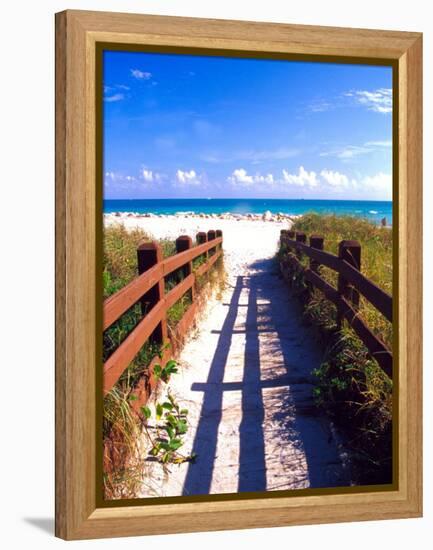 Boardwalk, South Beach, Miami, Florida, USA-Terry Eggers-Framed Premier Image Canvas