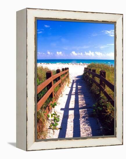 Boardwalk, South Beach, Miami, Florida, USA-Terry Eggers-Framed Premier Image Canvas