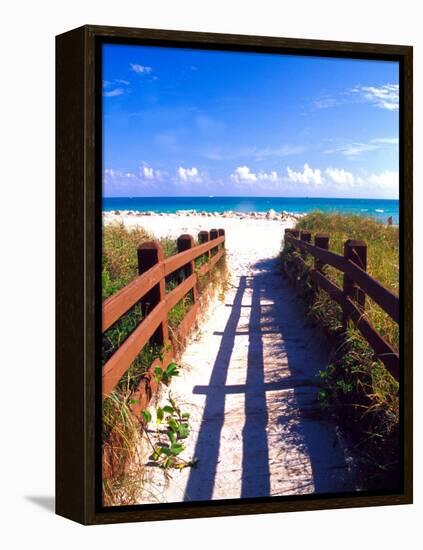 Boardwalk, South Beach, Miami, Florida, USA-Terry Eggers-Framed Premier Image Canvas