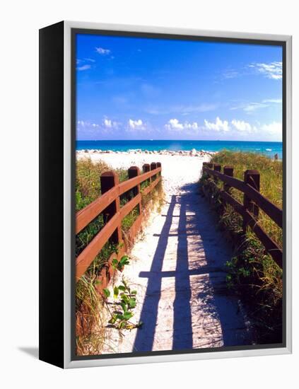 Boardwalk, South Beach, Miami, Florida, USA-Terry Eggers-Framed Premier Image Canvas