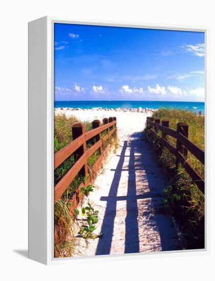 Boardwalk, South Beach, Miami, Florida, USA-Terry Eggers-Framed Premier Image Canvas