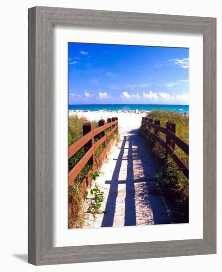 Boardwalk, South Beach, Miami, Florida, USA-Terry Eggers-Framed Photographic Print