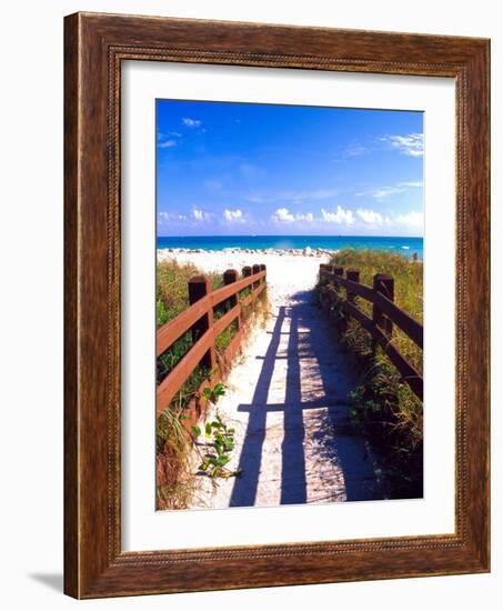 Boardwalk, South Beach, Miami, Florida, USA-Terry Eggers-Framed Photographic Print