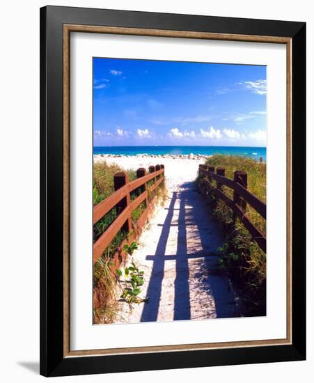 Boardwalk, South Beach, Miami, Florida, USA-Terry Eggers-Framed Photographic Print