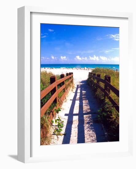 Boardwalk, South Beach, Miami, Florida, USA-Terry Eggers-Framed Photographic Print