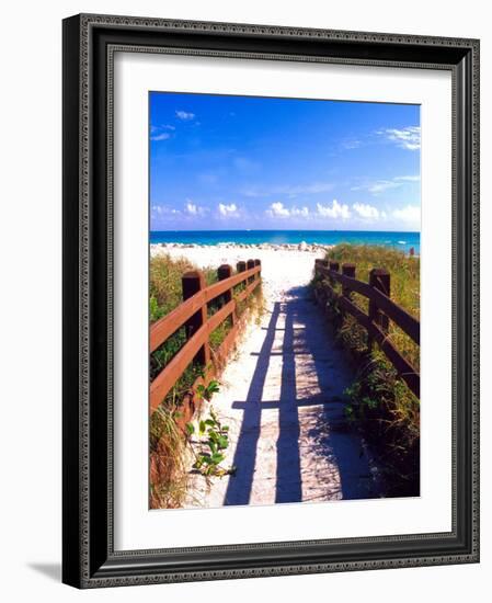 Boardwalk, South Beach, Miami, Florida, USA-Terry Eggers-Framed Photographic Print