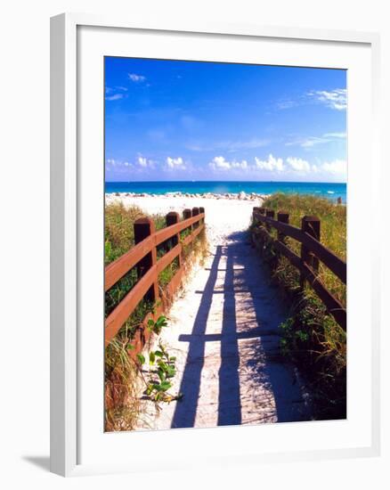 Boardwalk, South Beach, Miami, Florida, USA-Terry Eggers-Framed Photographic Print