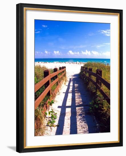 Boardwalk, South Beach, Miami, Florida, USA-Terry Eggers-Framed Photographic Print