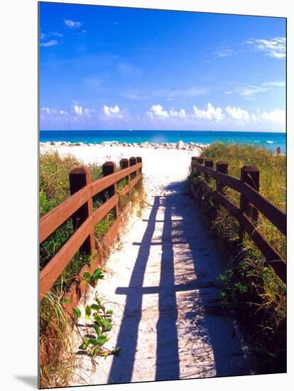 Boardwalk, South Beach, Miami, Florida, USA-Terry Eggers-Mounted Photographic Print