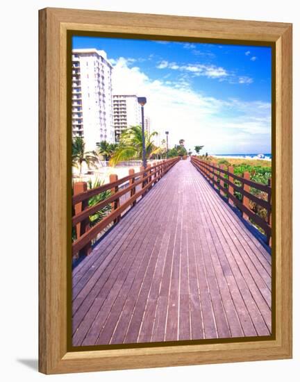 Boardwalk, South Beach, Miami, Florida, USA-Terry Eggers-Framed Premier Image Canvas