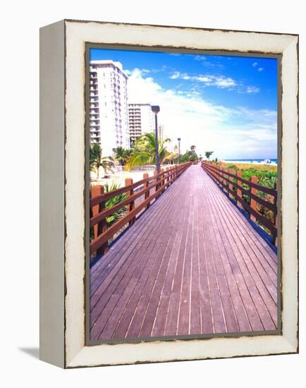 Boardwalk, South Beach, Miami, Florida, USA-Terry Eggers-Framed Premier Image Canvas