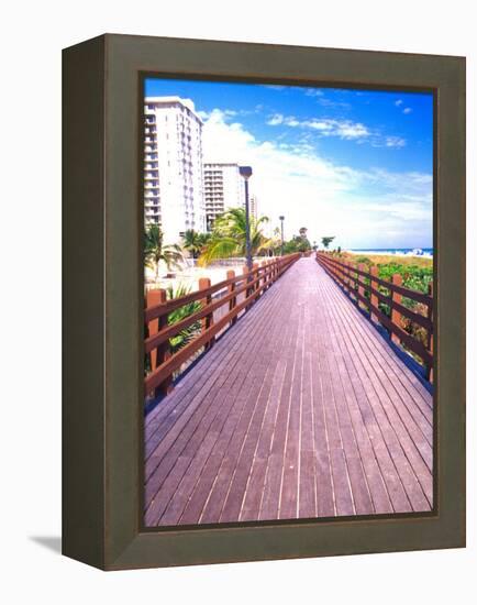 Boardwalk, South Beach, Miami, Florida, USA-Terry Eggers-Framed Premier Image Canvas