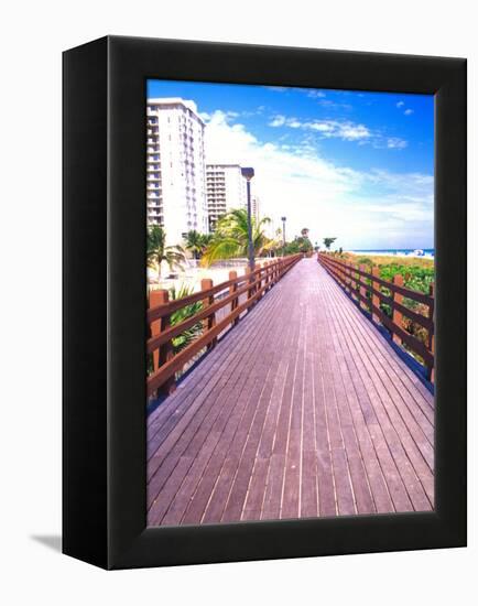 Boardwalk, South Beach, Miami, Florida, USA-Terry Eggers-Framed Premier Image Canvas