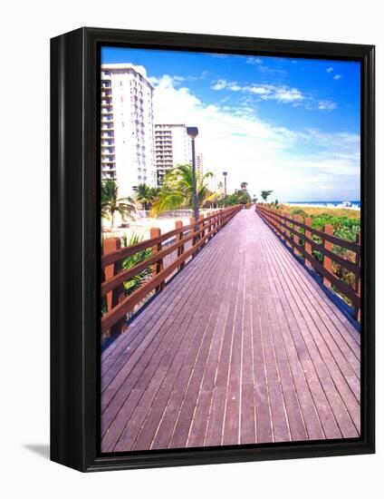 Boardwalk, South Beach, Miami, Florida, USA-Terry Eggers-Framed Premier Image Canvas