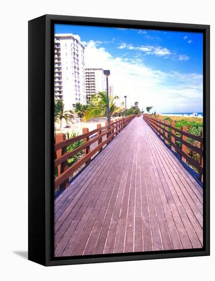 Boardwalk, South Beach, Miami, Florida, USA-Terry Eggers-Framed Premier Image Canvas