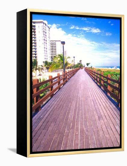 Boardwalk, South Beach, Miami, Florida, USA-Terry Eggers-Framed Premier Image Canvas