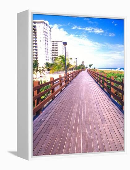 Boardwalk, South Beach, Miami, Florida, USA-Terry Eggers-Framed Premier Image Canvas