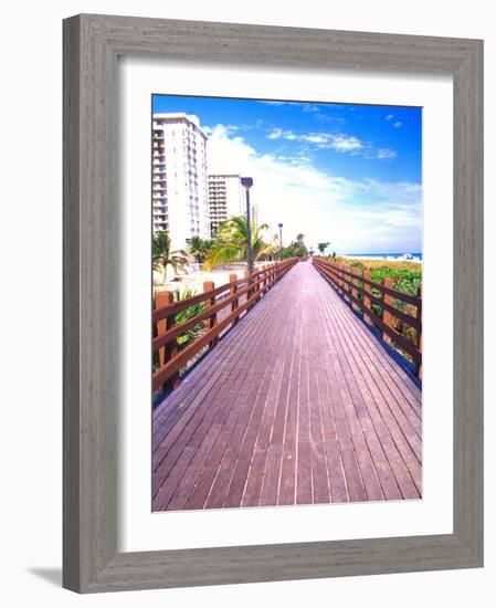 Boardwalk, South Beach, Miami, Florida, USA-Terry Eggers-Framed Photographic Print