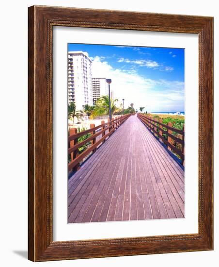 Boardwalk, South Beach, Miami, Florida, USA-Terry Eggers-Framed Photographic Print