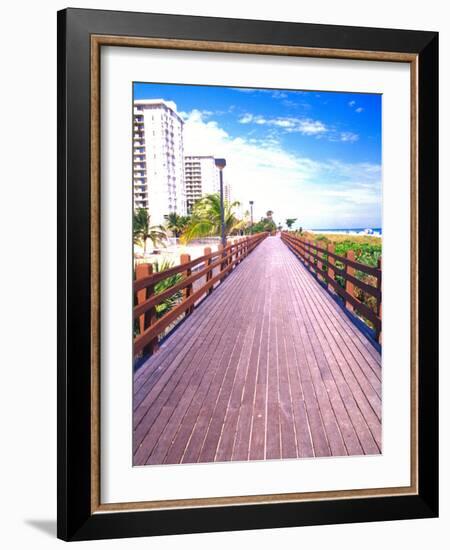 Boardwalk, South Beach, Miami, Florida, USA-Terry Eggers-Framed Photographic Print