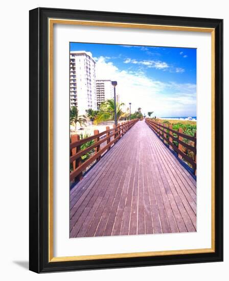 Boardwalk, South Beach, Miami, Florida, USA-Terry Eggers-Framed Photographic Print