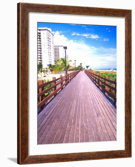 Boardwalk, South Beach, Miami, Florida, USA-Terry Eggers-Framed Photographic Print