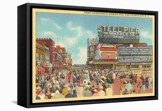 Boardwalk, Steel Pier, Atlantic City, New Jersey-null-Framed Stretched Canvas