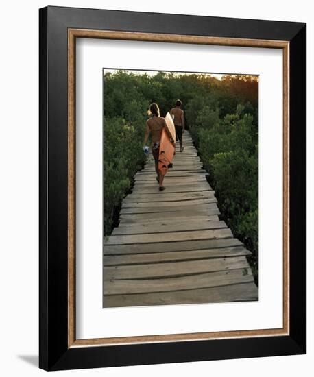 Boardwalk to Surf from Cabinas Las Olas, Avellanas Beach, Guanacaste State, Northwest, Costa Rica-Aaron McCoy-Framed Photographic Print