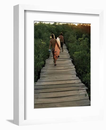 Boardwalk to Surf from Cabinas Las Olas, Avellanas Beach, Guanacaste State, Northwest, Costa Rica-Aaron McCoy-Framed Photographic Print