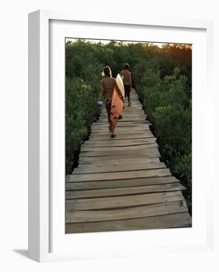 Boardwalk to Surf from Cabinas Las Olas, Avellanas Beach, Guanacaste State, Northwest, Costa Rica-Aaron McCoy-Framed Photographic Print