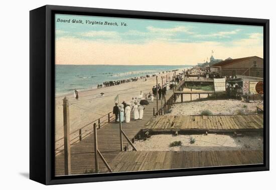 Boardwalk, Virginia Beach, Virginia-null-Framed Stretched Canvas