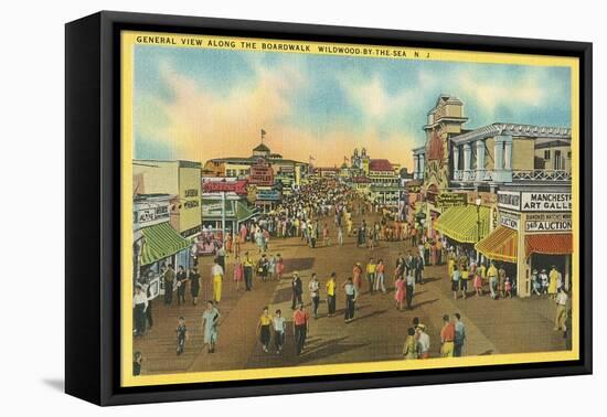 Boardwalk, Wildwood-by-the-Sea, New Jersey-null-Framed Stretched Canvas