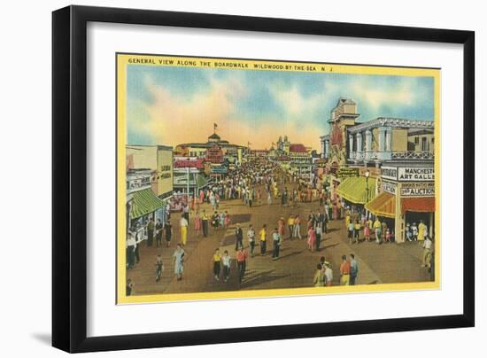 Boardwalk, Wildwood-by-the-Sea, New Jersey-null-Framed Art Print