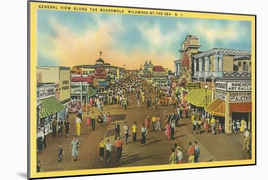 Boardwalk, Wildwood-by-the-Sea, New Jersey-null-Mounted Art Print