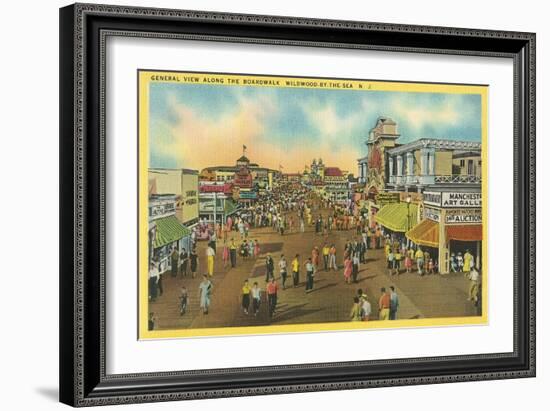 Boardwalk, Wildwood-by-the-Sea, New Jersey-null-Framed Art Print