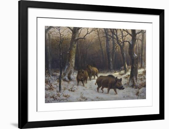 Boars in the Snow-Rosa Bonheur-Framed Premium Giclee Print