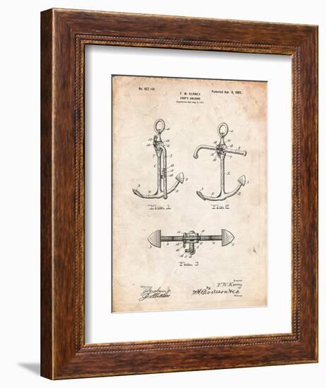 Boat Anchor Patent-Cole Borders-Framed Premium Giclee Print