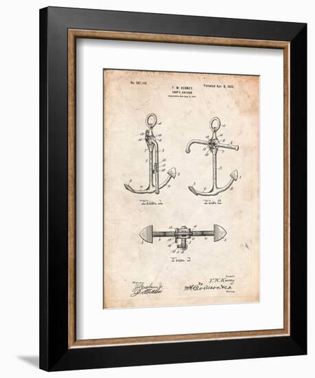 Boat Anchor Patent-Cole Borders-Framed Premium Giclee Print