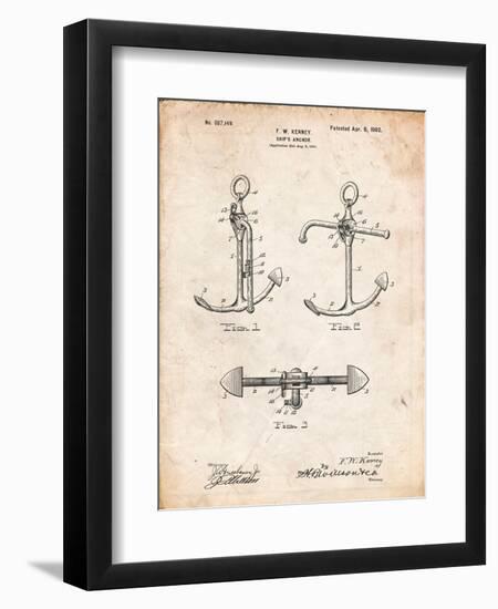 Boat Anchor Patent-Cole Borders-Framed Premium Giclee Print