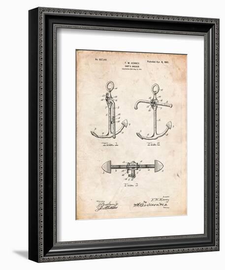 Boat Anchor Patent-Cole Borders-Framed Premium Giclee Print